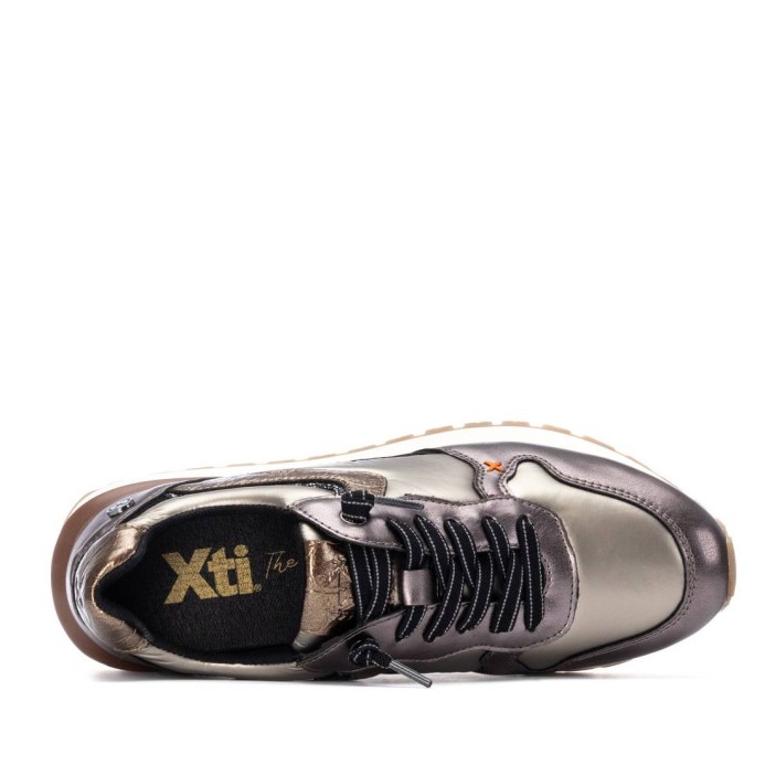 Zapatilla de mujer gris XTI 144485 | Troen Canarias